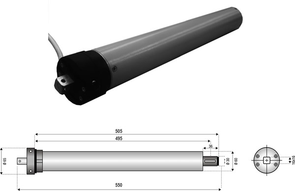 Motore standard per tapparelle - Cod. JT 100