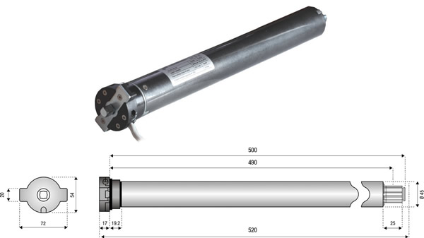 Motore standard per tapparelle - Cod. JT 40