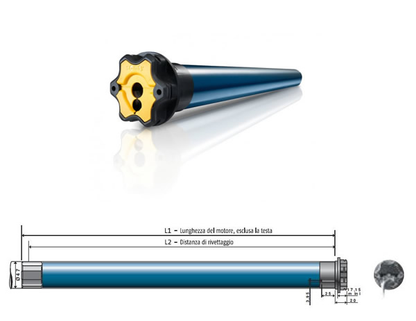 Motore Somfy per tapparelle - Cod. RS 100 io HYBRID  6/17