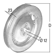 PULEGGIA IN PLASTICA CON CALOTTA - Cod. TS 0190/18