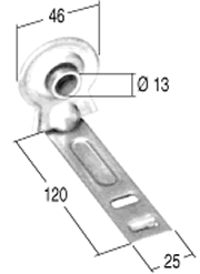 SUPPORTO IN ACCIAIO CON CUSCINETTO - Cod. TS 0300