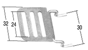 GANCIO ZINCATO PER RULLO OTTAGONALE - Cod. TS 0450