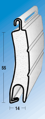 PROFILO PER AVVOLGIBILI IN ALLUMINIO CON POLIURETANO ALTA DENSIT - Cod. TS 14x55 A AD