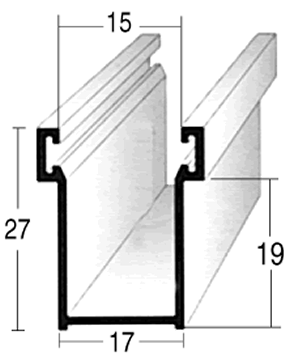GUIDA IN ALLUMINIO ESTRUSO - Cod. TS 1727