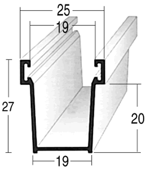GUIDA IN ALLUMINIO ESTRUSO - Cod. TS 1927