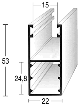 GUIDA IN ALLUMINIO ESTRUSO - Cod. TS 2253