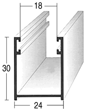 GUIDA IN ALLUMINIO ESTRUSO - Cod. TS 2430