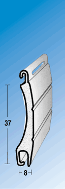 PROFILO PER AVVOLGIBILI IN ALLUMINIO CON POLIURETANO NORMALE DENSIT - Cod. TS 8x37 A