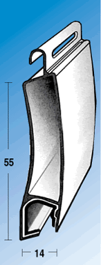 PROFILO PER AVVOLGIBILI IN ALLUMINIO ESTRUSO - Cod. TS 14x55 E