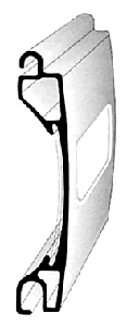 PROFILO IN ALLUMINIO ESTRUSO PER TS 19X77 - Cod. TS 1977 L