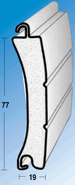 PROFILO PER AVVOLGIBILI IN ALLUMINIO CON POLIURETANO NORMALE DENSIT - Cod. TS 19x77 A
