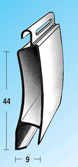 PROFILO PER AVVOLGIBILI IN ALLUMINIO ESTRUSO - Cod. TS 9x44 E