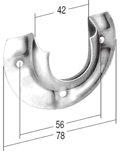 SUPPORTO ZINCATO AD AVVITARE - Cod. TS 0245