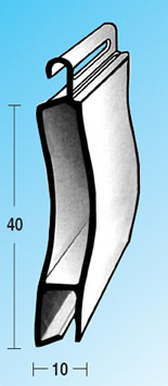 PROFILO PER AVVOLGIBILI IN ALLUMINIO ESTRUSO - Cod. TS ONDA 10x40 E