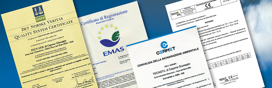 Garanzia e Certificazioni