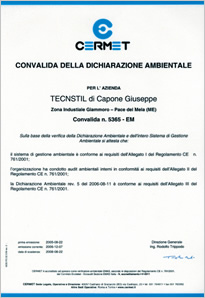 Convalida della Dichiarazione Ambientale